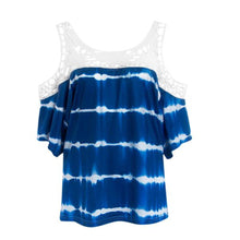 Style Women Sexy Blouses Off Shoulder Print Short Sleeve Lace Strapless Loose Beach Blouse Tops Shirt IMY66