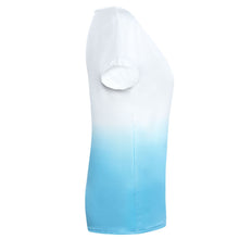 Style Women's T-shirt Casual Gradient Color O-neck Short Sleeve Shirt Loose Tee Shirt Female blusa Tops Camiseta IMY66