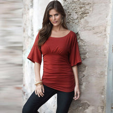 T-Shirts For Women Solid Slim Flare Sleeve Pullover Tee Shirt femme Tops Shirt camisetas y tops IMY66