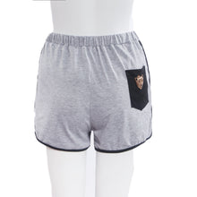 T-Shirt Women Sexy Hollow Tiger Head Pockets T-shirt Casual 2 Piece Set Tee+Shorts Female Tracksuit IMY66