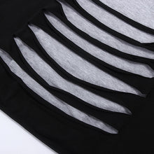 T-Shirt Women Sexy Hollow Tiger Head Pockets T-shirt Casual 2 Piece Set Tee+Shorts Female Tracksuit IMY66