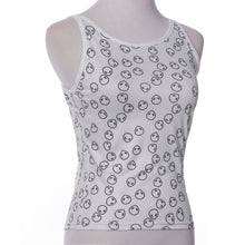 White Alien Print Halter Top Women Tank Sexy Halter Crochet Bustier Crop Top Cotton Short Bralette Top IMY66