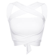 Women Bandage Crop Tops Sexy Straps Sleeveless Halterneck Tank Crop Tops Vest T-Shirt Vest femme regata feminina IMY66