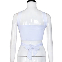 Women Bandage Crop Tops Sexy Straps Sleeveless Halterneck Tank Crop Tops Vest T-Shirt Vest femme regata feminina IMY66