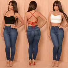 Women Bra Padded Bra Blusas Sexy Strap Frenum Crop Top Blouse Beach Caged Back Cut Out Tank Vest blusas Femininas IMY66