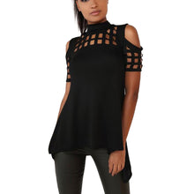 Women Casual Short Sleeve T-Shirt Tops Sexy Hollow Backless Irregular Tee Shirts femme camiseta mujer IMY66