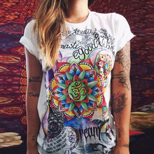 Women Casual T-Shirts Totem Printed O-neck Short Sleeve Tops Loose Tees Shirt Female harajuku IMY66
