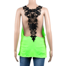 Women Casual Tank Tops Ladies Sexy Backless Lace Hollow Vest Tops Sleeveless Shirt Blouse Blusas IMY66