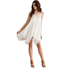 Women Dress Boho Style Sexy Adjustable Strap Sleeveless Lace Party Short Beach Mini Dress Vestidos femininos IMY66