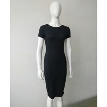 Women Dress Ladies Sexy Basic Short Sleeve Bandage Bodycon Sheath Party Midi Dresses Vestidos Femininos IMY66