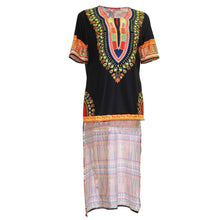 Women Dress Short Sleeve Irregular African Print Dress Casual Straight Print Kaftan Dress vestidos femininos IMY66