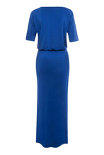 Women Long Dress Boho Sexy Off Shoulder Half Sleeve Party Maxi Dress with Pocket vestidos femininos IMY66