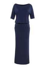 Women Long Dress Boho Sexy Off Shoulder Half Sleeve Party Maxi Dress with Pocket vestidos femininos IMY66