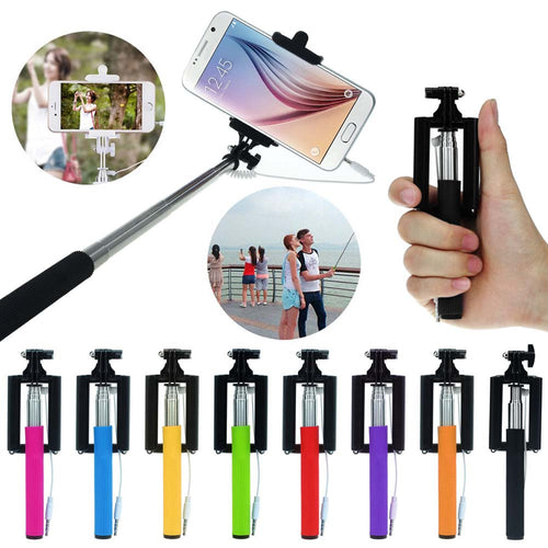 Super Mini Extendable Stick Holder Handheld Fold Self-portrait Monopod for Travel Selfie Sticks 8 Colors IMY66