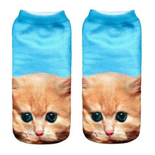 Super Lovely Socks For Girls Women 3D Printed Animal Casual Socks Cute Cat Unisex Low Cut Ankle Socks calcetines mujer IMY66