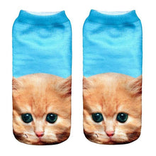 Super Lovely Socks For Girls Women 3D Printed Animal Casual Socks Cute Cat Unisex Low Cut Ankle Socks calcetines mujer IMY66