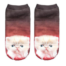 Super Lovely Socks For Girls Women 3D Printed Animal Casual Socks Cute Cat Unisex Low Cut Ankle Socks calcetines mujer IMY66