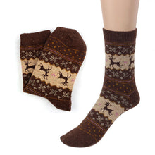 Vintage Socks Deer Casual Knitted Wool Socks Warm Thickening Women Socks IMY66