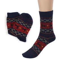 Vintage Socks Deer Casual Knitted Wool Socks Warm Thickening Women Socks IMY66