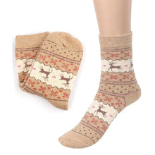 Vintage Socks Deer Casual Knitted Wool Socks Warm Thickening Women Socks IMY66