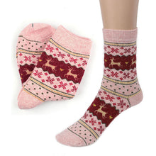 Vintage Socks Deer Casual Knitted Wool Socks Warm Thickening Women Socks IMY66