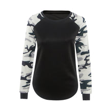 Ladies Women Camouflage Army Long Sleeve Tops T-Shirts Casual Camisetas Feminina IMY66