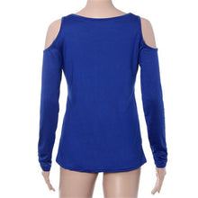 T-Shirt Women Sexy Bodycon Off Shoulder Casual Tops Long Sleeve Sexy O Neck Tee Shirts Solid Blusas Femininas IMY66