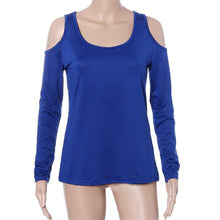 T-Shirt Women Sexy Bodycon Off Shoulder Casual Tops Long Sleeve Sexy O Neck Tee Shirts Solid Blusas Femininas IMY66