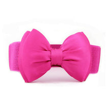 Top Women Bowknot Elastic Wide Stretch Buckle Waistband Waist Belt Luxury Lady Girdle Accessory IMY66