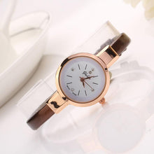 Amazing Women Small Dial Leather Analog Quartz Bracelet Wristwatch Ladies Simple Dress Watches IMY66