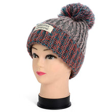 Chic Men Women Warm Caps Hats Knitting Slouchy Baggy Hat Oversize Unisex Hat With Fur Ball Beanie IMY66