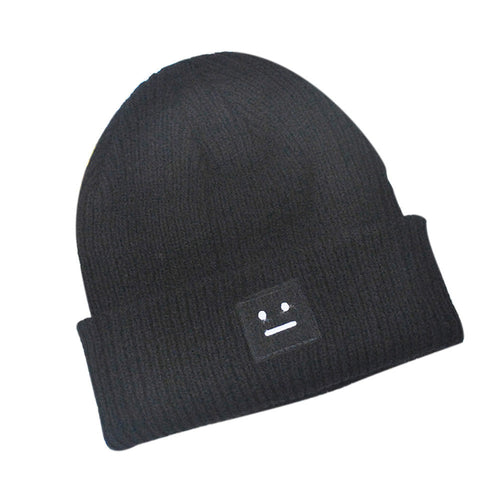 Women Men Hat Beanies Smiling Chic Knitting Slouchy Baggy Hat Oversize Unisex Hat Bonnet Gorro IMY66