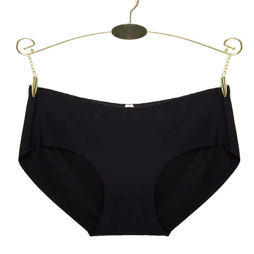 Ultra-thin Sexy Seamless Underwear Women Low Waist Invisible Underwear Briefs Thong Ice Silk Seamless Crotch Panties IMY66