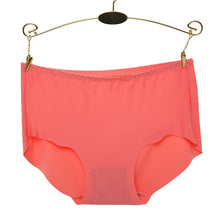 Ultra-thin Women Seamless Underwear Sexy Invisible High Waist Underwear Briefs Thong Ice Silk Crotch Underpants Panties IMY66