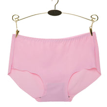 Ultra-thin Women Seamless Underwear Sexy Invisible High Waist Underwear Briefs Thong Ice Silk Crotch Underpants Panties IMY66