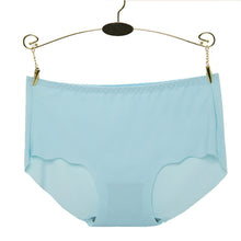 Ultra-thin Women Seamless Underwear Sexy Invisible High Waist Underwear Briefs Thong Ice Silk Crotch Underpants Panties IMY66