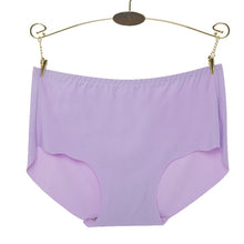 Ultra-thin Women Seamless Underwear Sexy Invisible High Waist Underwear Briefs Thong Ice Silk Crotch Underpants Panties IMY66