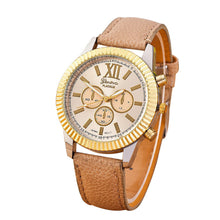 Unisex Casual Faux Leather Band Watches Men Women s Three Eyes Gold Analog Quartz Vogue Wrist Watch relojes Clocks IMY66