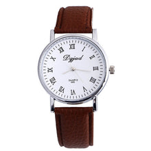 Unisex Classic Luxury Neutral Faux PU Leather Casual Watch Analog Quartz Wrist Watch For Men Women IMY66