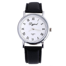 Unisex Classic Luxury Neutral Faux PU Leather Casual Watch Analog Quartz Wrist Watch For Men Women IMY66