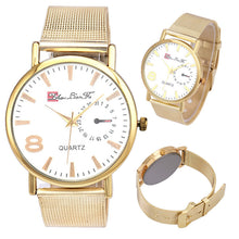Unisex Contracted Luxury Gold Stainless Steel Band Watches Men Women Three Eyes Analog Quartz Watch IMY66