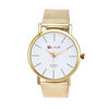 Unisex Contracted Luxury Gold Stainless Steel Band Watches Men Women Three Eyes Analog Quartz Watch IMY66