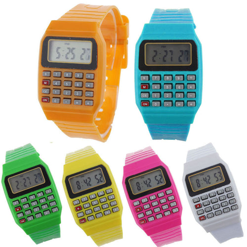 Unsex Silicone Multi-Purpose Date Time Electronic Wrist Calculator Watch IMY66