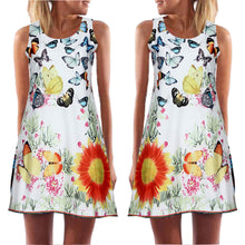 Vestidos Butterfly Print Dresses Pencil Women Dress Big Sizes Cute Mini Beach Dresses Women Vestido Sundress IMY66