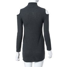 Vestidos Feminino Women Sexy Club Dress Off Shoulder Strapless Long Sleeve Knitted Sweater Jumper Mini Dress IMY66