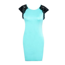 Vestidos Femininos Casual Dress Women Lace Floral Patchwork Short Sleeve Party Evening Mini Dress IMY66