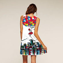 Vintage Boho Women Casual Dress Ladies 3D Pattern Sleeveless Mini Beach Tank Vest Dress vestidos femininos IMY66