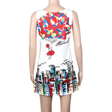 Vintage Boho Women Casual Dress Ladies 3D Pattern Sleeveless Mini Beach Tank Vest Dress vestidos femininos IMY66