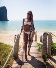 Vintage Boho Women Loose Long Tops Leopard Printed Chiffon Shawl Kimono Cardigan Tops Cover up Blouse Blusas IMY66