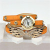 Vintage Bracelet Watches Women Casual PU Leather Strap Angel Wing Rivet Watch Wristwatch Women Relogio Feminino Sale IMY66
